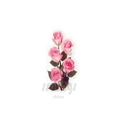 썽스 플라워 스티커 핸드폰꽃스티커, 분홍꽃, 1개