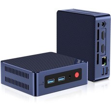미국 프리미엄 미니 고성능 초소형 휴대용 컴퓨터 비링크 S12 프로 PC 12세대 인텔-N100 (4C4T 최대 3.4)GHz) 16GB RAM DDR4 500GB PCle S, N95 8G+256G