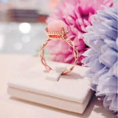 골든듀핑크오팔반지