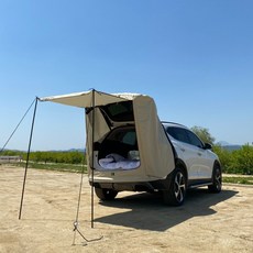 캠핑 차박 트렁크 꼬리 도킹 텐트 팰리세이드 레이 싼타페 쏘렌토 카니발 카크닉 카텐트, 베이지, Msize, 기본형