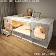 토끼 케이지 사육장 토끼케이지 하우스 대형 철장 사육 투명 기니피그 철제 토끼장, 4. 140x45x52cm 특대형
