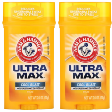 Arm & Hammer UltraMax 고형 땀 억제 데오드란트 남성용 쿨 블라스트 73g(2.6oz)