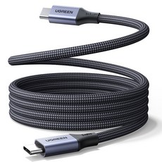 UGREEN 유그린 C-C타입 마그네틱 PD 240W 고속충전 데이터 케이블 자동 선정리 자석형 패브릭 충전 데이터 케이블 줄꼬임 방지 PPS 지원 맥북 아이폰 삼성 호환, 1개, 블랙, 1m