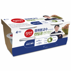 햇반 라이스플랜 렌틸콩 현미밥, 190g, 4개