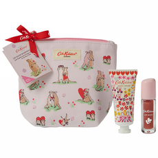 Cath Kidston 紅木唇彩 2.2g + 護手霜 20ml + 袋裝, 1組