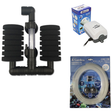 amazon 水族箱雙管過濾器 XY-2831+打氣機 SH-A1, 1組