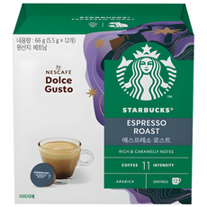 STARBUCKS 星巴克 義式濃縮膠囊咖啡, 5.5g, 12顆, 1盒
