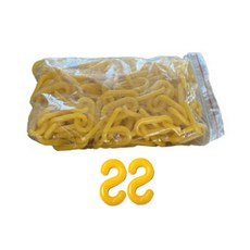 TIS塑膠捲鏈 黃色+S環 2入組, 4組