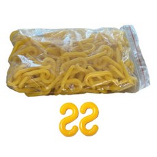 TIS塑膠捲鏈 黃色+S環 2入組, 3組