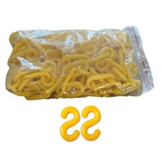 TIS塑膠捲鏈 黃色+S環 2入組, 2組