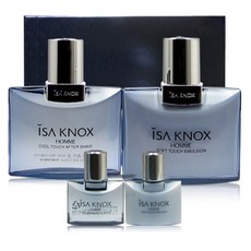 ISA KNOX 伊莎諾絲 男士兩件套, 須後水 125ml + 乳液 125ml + 須後水 35ml + 乳液 35ml, 2組