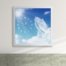 아트박스/꾸밈 iy260-기도하는 손 액자벽시계_디자인액자시계, 화이트／B-예수님의 부활