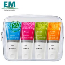 [힐링라이프] EM 여행용 4종 헤어바디세트, 1set