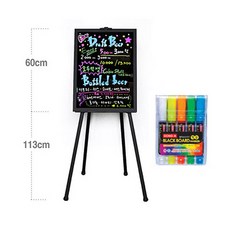 더블베이스 일반 블랙보드 + 사각이젤 5색마카, 일반 블랙보드 45*60cm+사각이젤+5색마카