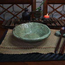 (수작업)청아한분청 샐러드볼 1호, 그린, 1개