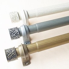 드림아트 35mm 엔틱메탈 커튼봉외 설치부속, ⓑ35mm엔틱메탈봉(엔틱실버), ⓕ길이 16자, 1개
