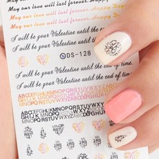 네일팝 워터 데칼 스티커, 레터링, 1개