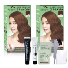 꽃을든남자 CS먹물칼라 일반염색약(새치), N6 자연갈색, 2개