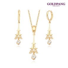 [골드팡] 14k/18k 에펠탑 목걸이/귀걸이 세트