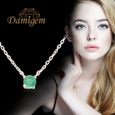 에메랄드원석실버목걸이