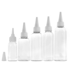 허브스프레이 플라스틱용기 뾰족캡 흰색 검정 30~100ml, 50ml, 투명용기 흰색캡