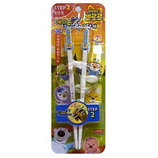 체리라인 뽀로로에디슨젓가락2단계(왼손) 교정용 젓가락, 화이트, 1개