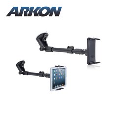 ARKON 슬림그립 울트라 차량용 유리 흡착식 휴대폰 소형 태블릿 거치대 SM6-CM117, 1개