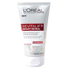 L'Oreal Paris 리바이탈리프트 브라이트 리빌 브라이트닝 데일리 스크럽 클렌저, 150ml, 1개