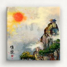 [바보사랑]iw207-동양화_해와달_노프레임, C타입
