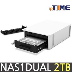 ipTIME NAS1DUAL 1베이 네트워크 하드 나스 넷하드, ipTIME NAS1DUAL + 2TB