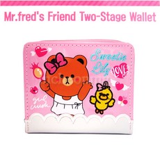 미스터프랜즈 MR.FREN'S 베스트프랜즈 2단 자수지갑 2단지갑 곰돌이지갑