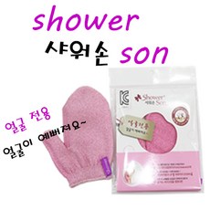 쓰리제이 기능성 샤워손 얼굴, 1개, 초록