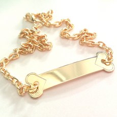 주문제작 애완동물인식표 예쁜 뼈다귀목걸이 인식표, (5.1X1.5cm)골드바뼈다귀, 1개