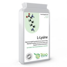 영국산 트루 L-라이신 아미노산 보충제 1000mg (90정), 90정