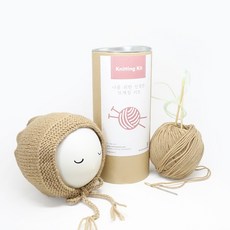 멜로우 신생아 심플 보닛 니팅키트, 오트