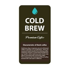 뉴마켓/Z011/COLD BREW 투명 스티커, 20매