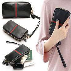 소가죽통장파우치