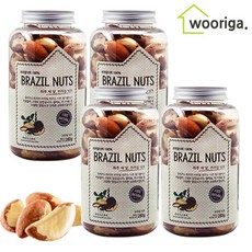 [우리가스토리] 고급용기 브라질너트(페루산), 4통, 280ml
