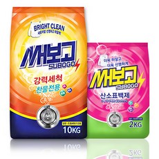 써보고 드럼겸용 가루세제10kg+써보고 표백제2kg, 1개