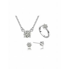 다이아목걸이반지세트