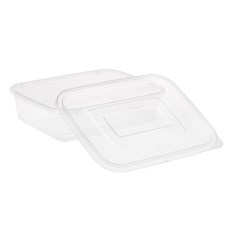 쿡앤락 일회용 다회용 사각밀폐용기모음전, 50개, 300ml