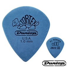 던롭 USA TORTEX 톨텍스 재즈III XL 기타피크 498R, 1.00mm (1개)