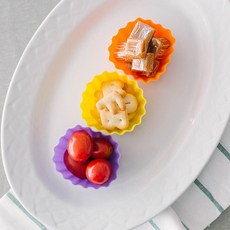 실리콘 파티션 6p 세트 도시락반찬통 실리콘파티션