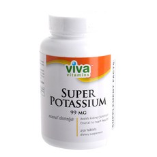 Viva Vitamins 슈퍼 포타슘 99mg 타블렛, 250개입, 1개, 250개