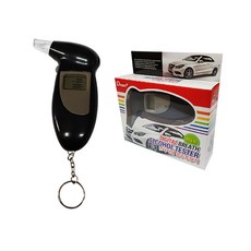 투데이포 휴대용 소형 음주 알콜 측정기 단속 감지기 경보기 LCD 디지털 백라이트 Black 음주측정기