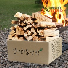 라온로드 캠핑용 참나무 장작 1box 얇은장작 10kg