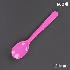 팜스용기 일회용 아이스크림 수저 대 1P 핑크 (500개), 1개