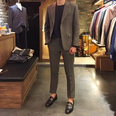 어썸블랑 남성용 크러시 셋업 사계절 정장 세트