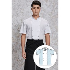 쿡가운기능성반팔조리복