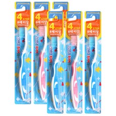 애경 2080 유아칫솔 4단계 어린이 칫솔, 6개